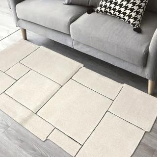 【山德力】ESPRIT home 舒雅 70X140CM(不規則地毯 白色 方格 德國品牌 客廳 書房 餐廳 起居室)