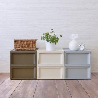 【日本 RISU】北歐風堆疊抽屜式收納箱組-加大版 M