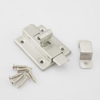 HE005 不銹鋼浴廁鎖 4寸 手動方型栓 平閂 白鐵製 門閂 平閂 橫栓(暗閂 天地閂 門栓 附螺絲)