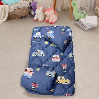 【Leafbaby】台灣製幼兒園專用可機洗精梳純棉兒童睡墊三件組(多款任選)