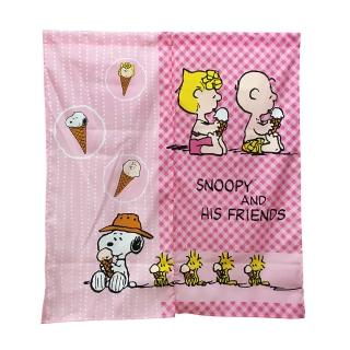【SNOOPY 史努比】and his friends中門簾(紅色91x83cm)