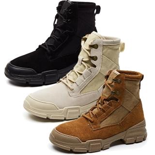 【Taroko】秋冬新款摩砂皮革加絨中性中筒靴(6色可選)