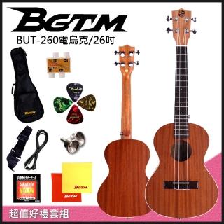 【BGTM】BGTM BUT-260E全沙比力26吋電烏克麗麗~內建調音器-加贈八大好禮(電烏克 內建調音器)