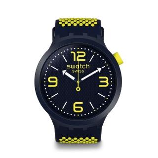 【SWATCH】Big Bold 系列手錶 BBNEON 明亮黃(47mm)