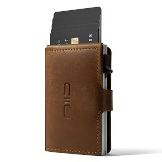 【NIID】SLIDE Mini Wallet 防盜刷真皮智慧卡夾 淺棕