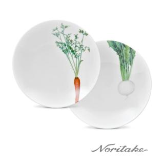 【NORITAKE】京香旬彩中式深圓盤23cm(紅蘿蔔/白蘿蔔)