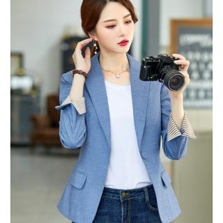 【BRIGA SING NHJ1923】BRIGA SING NHJ1923長袖女小西裝正裝白領經理銷售職業西服藍外套(SING NHJ1923)