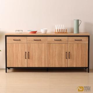【德泰傢俱】格萊斯原切木輕工業風6尺餐櫃 B001-706-B