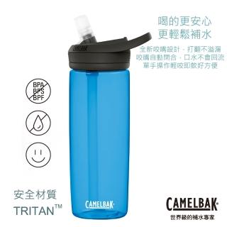 【CAMELBAK】600ml eddy+多水吸管水瓶 透藍(CB1642401060)