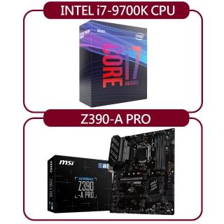【INTEL】i7-9700K【微星】Z390-A PRO主機板(購買後無法退換貨)
