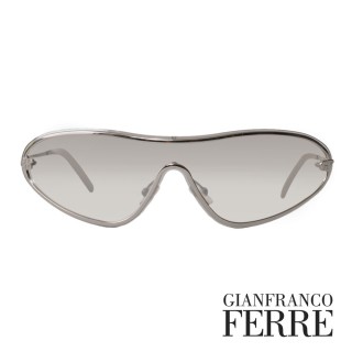 【Gianfranco Ferre】義大利時尚造型邊框太陽眼鏡(銀-GF571-01)