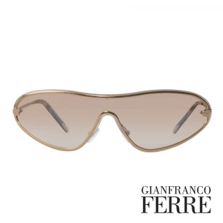 【Gianfranco Ferre】義大利時尚造型邊框太陽眼鏡(咖-GF571-04)