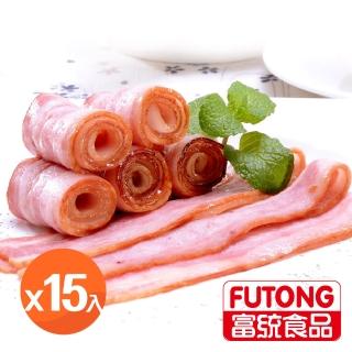 【富統食品】嚴選五花培根-15入組(250克/約10片)