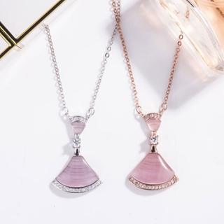 【Angel】925銀晶瑩透亮白貝母瑪瑙鋯石項鍊(5色可選)