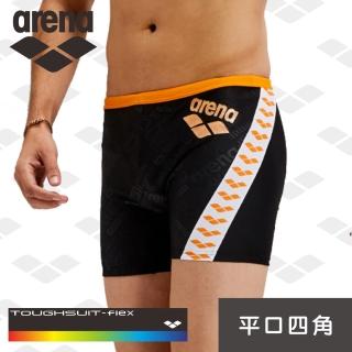 【arena】限量 秋冬新款 訓練款 男防尷尬 大尺碼 平角專業運動利水速乾游泳褲(TMS9145M)