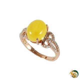 【金玉滿堂】晶瑩天然蜜蠟美戒