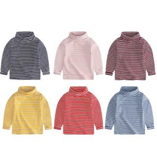 【Baby 童衣】兒童上衣 長袖打底T恤 條紋內搭衣88226(共六色)