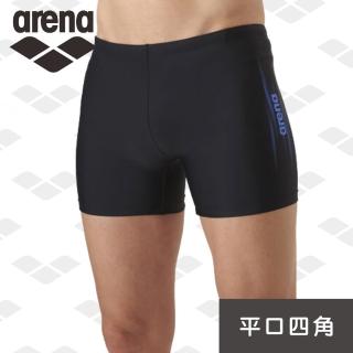 【arena】限量 秋冬新款 訓練款 男 平口 四角 大尺碼 專業運動利水速乾游泳褲(TMS9153M)