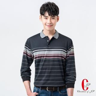 【JYI PIN 極品名店】經典百搭條紋POLO衫_黑(PW893-88)