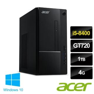 【送Targus後背包】Acer 宏碁 TC-860 i5六核獨顯電腦(i5-8400/4G/1TB/GT720/Win10)