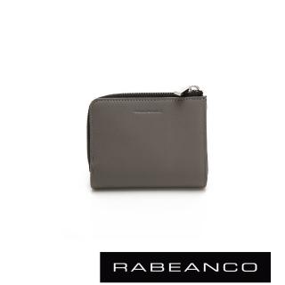 【RABEANCO】歐系經典單拉鍊短夾(灰)