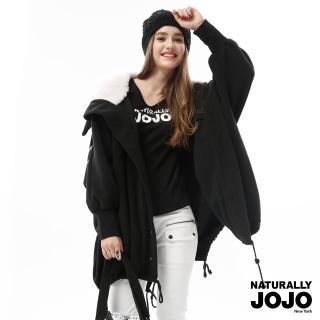 【NATURALLY JOJO】V領LOGO長袖T(黑)