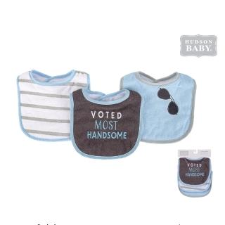 【Luvable Friends】嬰幼兒雙層吸水口水巾圍兜3入組_ 帥氣寶寶(LF56215)