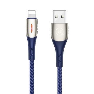 3D Air 智能斷電Lightning防過充1.2M指示燈快充充電傳輸線(藍色)