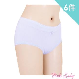 【PINK LADY】棉柔生理褲 嬰膚提花棉 防漏素面中低腰生理褲(6件組)