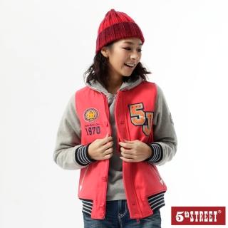 【5th STREET】女毛呢棒球長袖外套-2色任選
