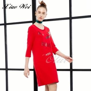 【CHENG DA】專櫃精品秋冬時尚流行七分袖連身洋裝(NO.565427)