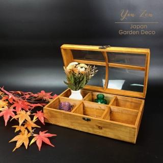 【日本You Zen】日本進口原木膠片弧頂收納箱-小(花盆/花器/種植箱/收納盒)