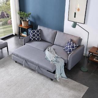 【★雙12限定★FL 滿屋生活】FL Hello Sofa Bed - 機能性布面沙發床(實木沙發床/客房首選/熱銷款)