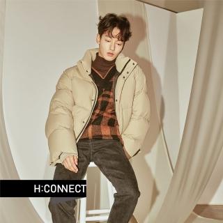 【H:CONNECT】韓國品牌 男裝 -立領保暖羽絨外套(卡其色)