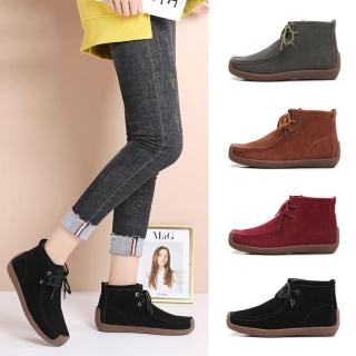 【LN】現+預 高顏值真皮透氣休閒短靴(短靴 休閒鞋)