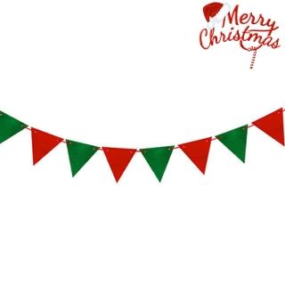 【BLS】聖誕毛氈布裝飾吊旗-三角旗(節慶派對/裝飾佈置/吊旗)