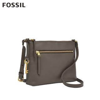 【FOSSIL】Fiona 真皮側背包-大象灰 ZB7266046