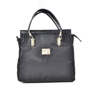 【kuma heya 美國熊】日本帆布LOGO時尚2WAY包-金鑽黑(kumaheya)