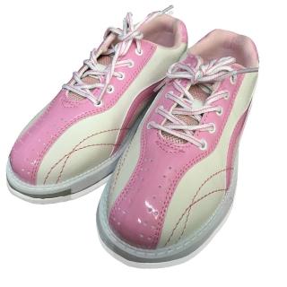 【DJ80嚴選】LANEWOLF 仿真皮女用高級保齡球鞋-右手鞋(粉白色)