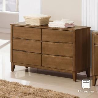 【Hampton 漢妮】泰蜜淺胡桃六斗櫃(一般地區免運費/抽屜櫃/六斗櫃)