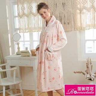 【蕾妮塔塔】戀戀水蜜桃 極暖超柔軟水貂絨睡衣(R85230-15粉)