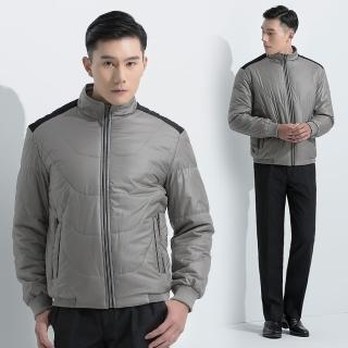 【JOHN DUKE 約翰公爵】經典防風禦寒車格厚外套_淺灰(99-5K1161)