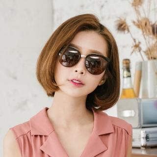【ALEGANT】西域的荒漠之花(時尚貓眼典雅棕寶麗來偏光墨鏡/UV400太陽眼鏡)
