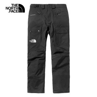 【The North Face】The North Face北面男款黑色防水衝鋒褲｜3M42JK3