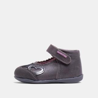 【MISWEAR】1.西班牙製造 原裝進口2.手工設計鞋款 嚴選真皮材質(GUANTITOS?真皮心型童鞋-黑色)