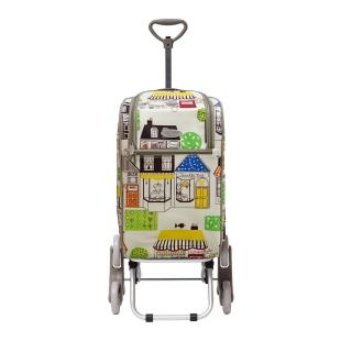 【雙12限定-THE CARROS 卡蘿】輕便時尚購物車-28L三輪有椅-駝色風信子(贈琺瑯烤盤)