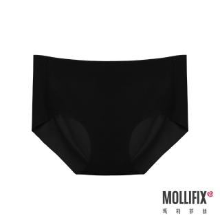 【Mollifix 瑪莉菲絲】好動不卡卡運動無痕內褲(黑)