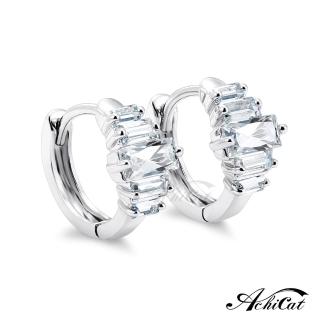 【AchiCat】耳環 精鍍正白K 亮麗晶鑽 易扣耳環 耳針式 G7019