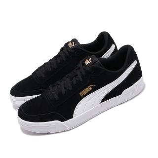 【PUMA】休閒鞋 Caracal SD 運動 女鞋 基本款 簡約 舒適 質感 球鞋穿搭 大童 黑 白(37099001)