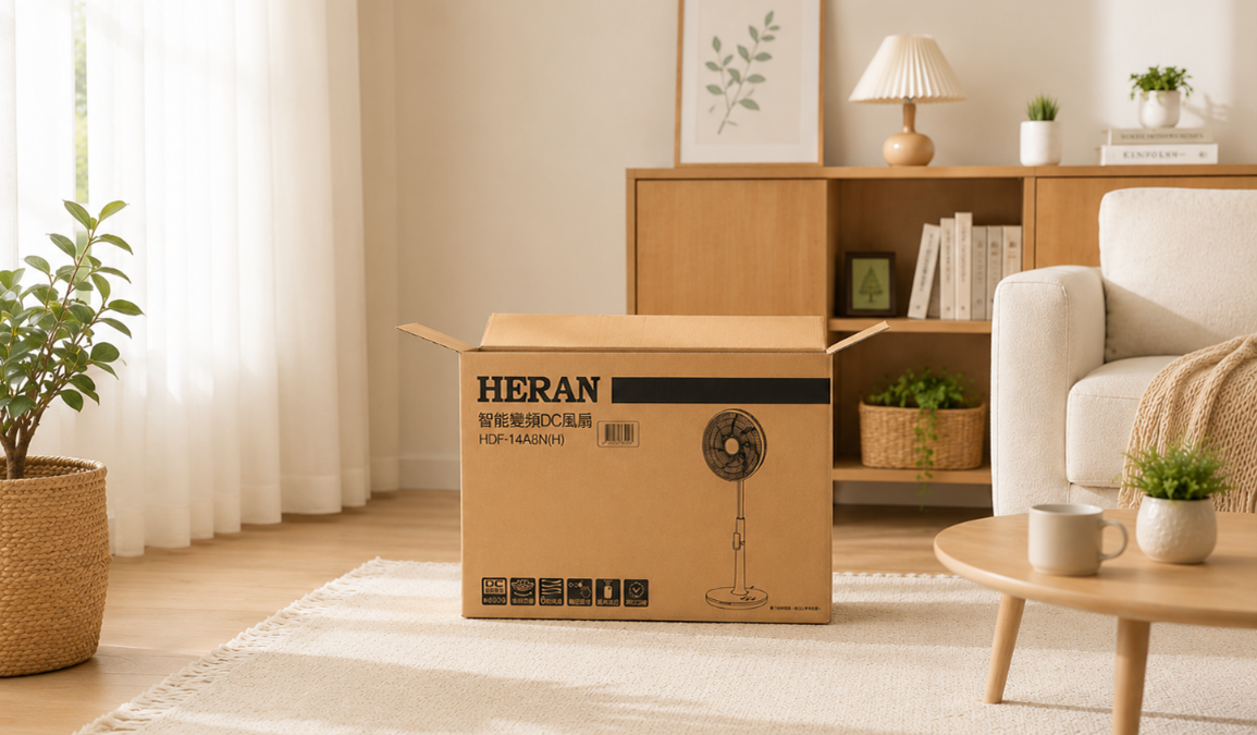 【開箱】HERAN 禾聯14吋智慧觸控變頻7葉片DC風扇HDF-14A8N(H)